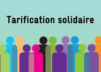 illustration de la tarification solidaire avec plusieurs personnages colorés