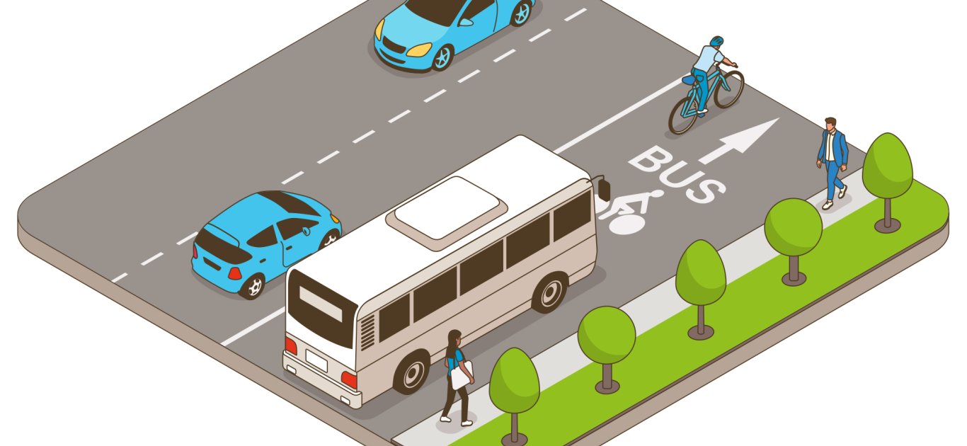 illustration couloir bus vélo