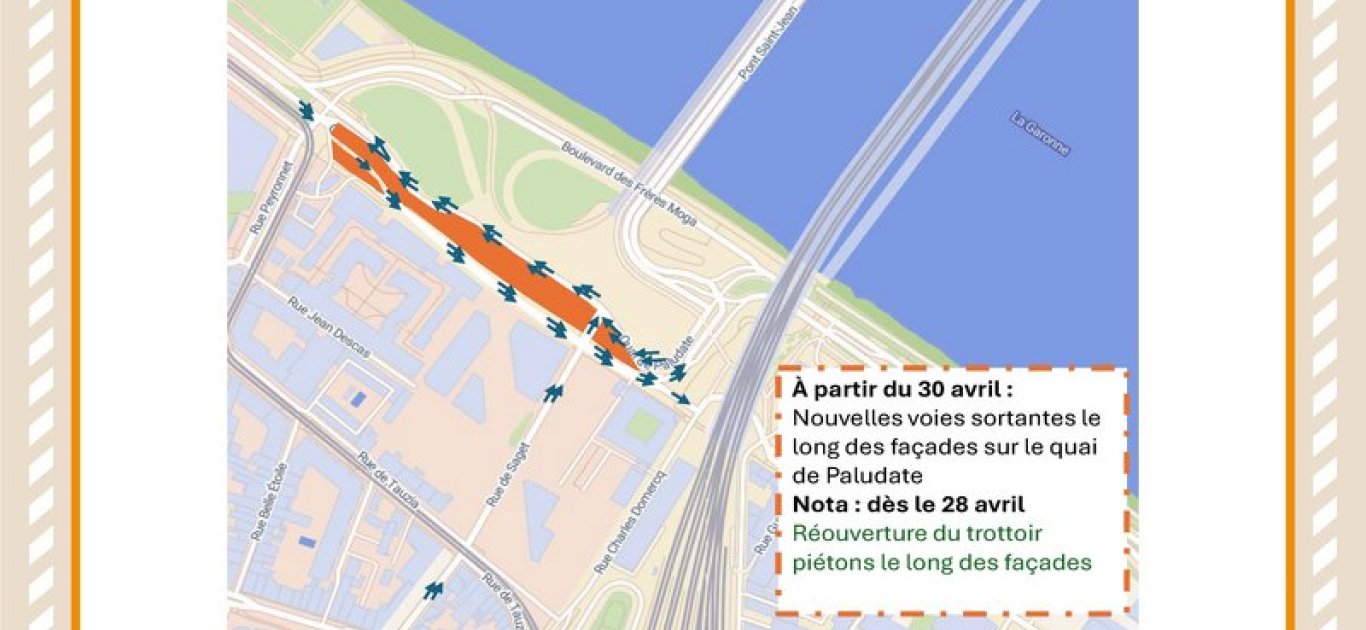 plan de circulation de Paludate à partir du 30 avril