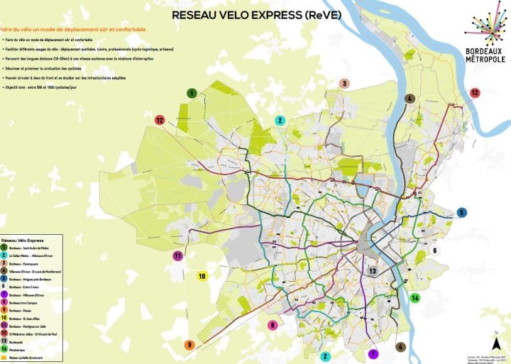 cartographie Réseau Vélo Express