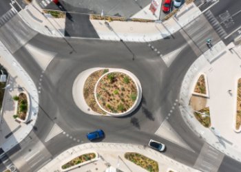 Vue de drone du carrefour Avenue Roul à Talence 