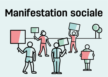 Visuel de manifestation sociale 
