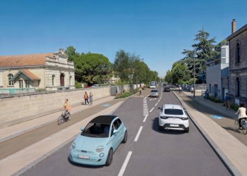 Illustration 3D de la route de Toulousevers Bordeaux après travaux
