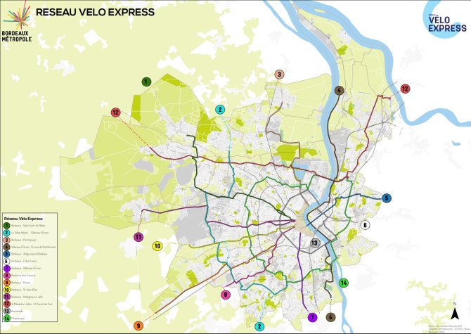 cartographie Réseau Vélo Express