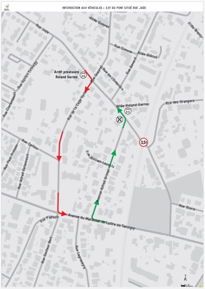 Plan de déviation bus pour palier à l'interdiction de stationner aux Véhicules de +3.5t