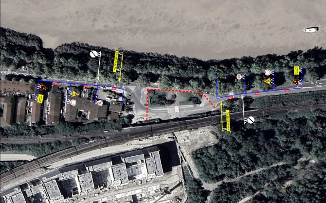 Plan de situation du chantier du viaduc Ducos à Lormont Lissandre