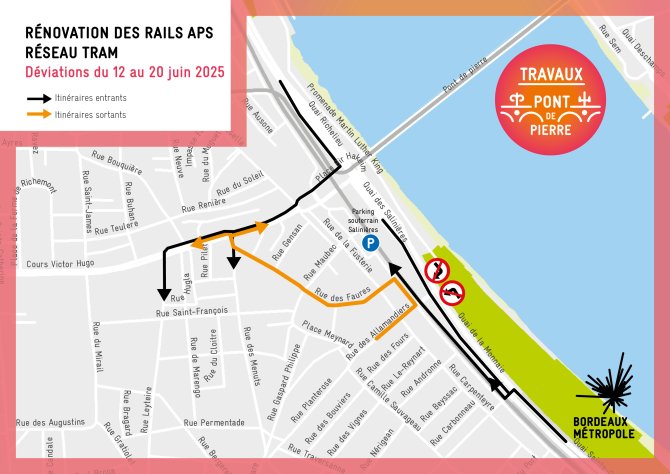 Plan des restrictions de circulation sur les quais du 12 au 20 juin