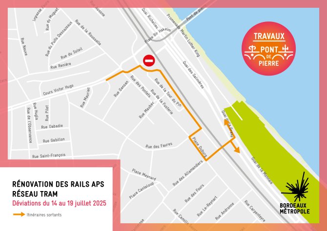 Plan des restrictions de circulation sur les quais du 14 au 19 juillet