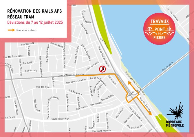 Plan des restrictions de circulation sur les quais du 7 au 12 juillet