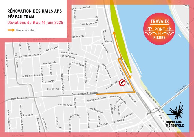 Plan des restrictions de circulation sur les quais du 9 au 14 juin
