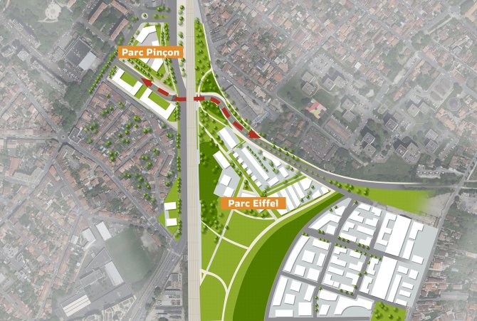 Plan de situation de la trémie Benauge