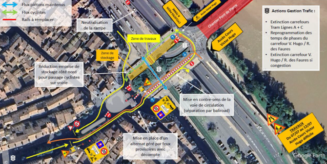 Plan des restrictions de circulation sur les quais du 7 au 12 juillet