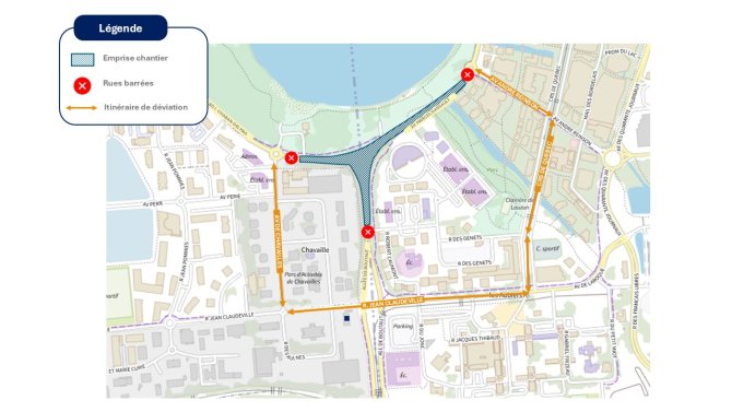 Plan des travaux sur les allées de Boutait - septembre 2025