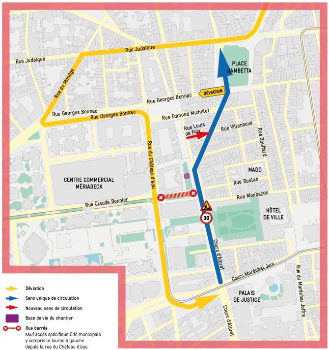 Plan de déviation et de circulation pour le raccordement du MADD au Réseau de Chaleur Urbain