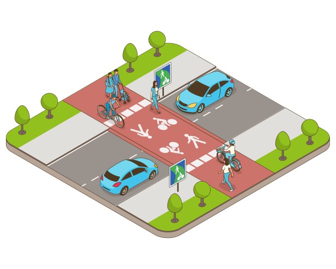 Illustration d'une voie verte