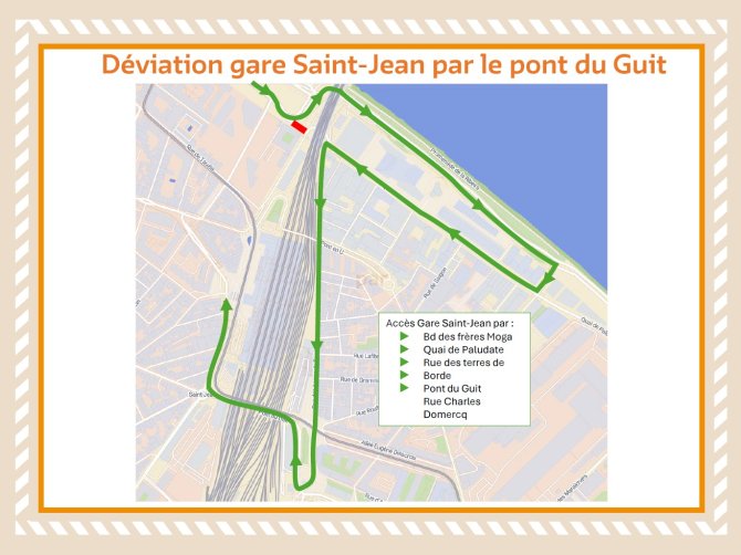 plan de déviation de paludate par le Pont du Guit