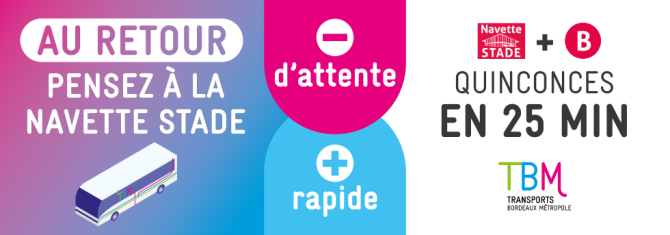 bandeau web TBM sur la navette stade