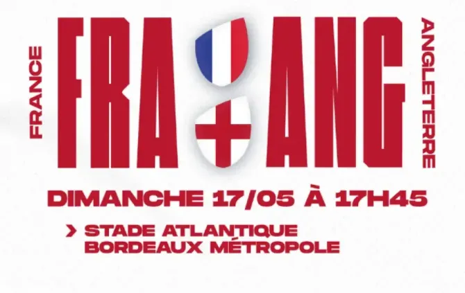Affiche Tournoi des 6 Nations - match de Rugby Féminin France/Angleterre