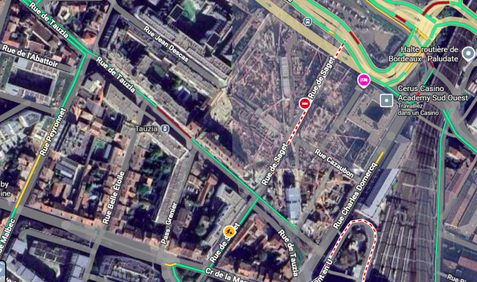 plan de déviation de la fermeture de la rue de Saget