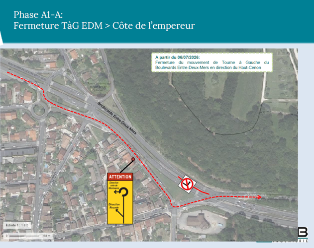 Plan de fermeture du TAG vers la cote de l'Empereur