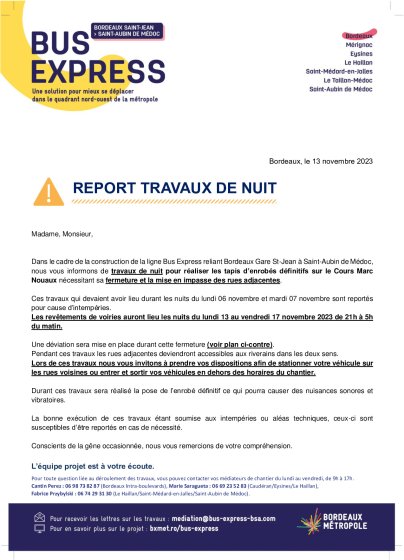 Bus Express - Bordeaux - Report Travaux de Nuit Enrobé Cours Marc Nouaux.pdf